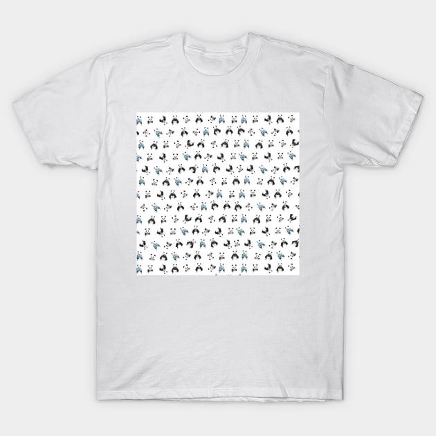 Panda Pattern T-Shirt by soltib